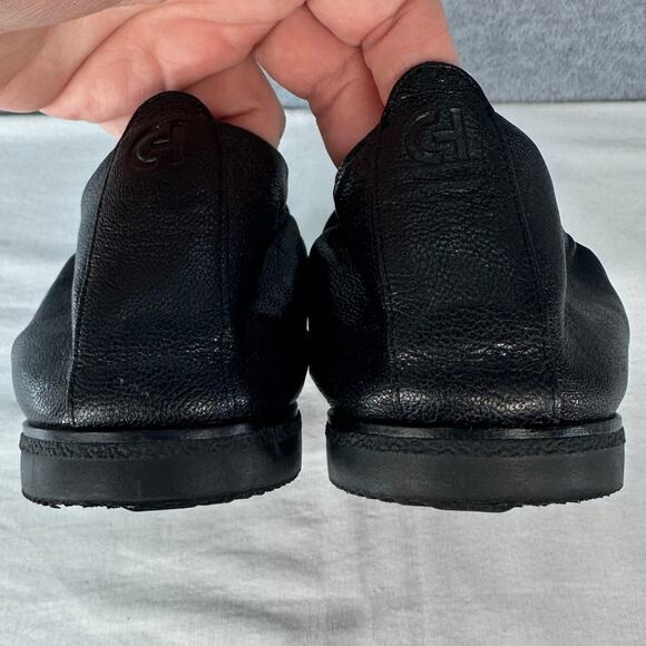 Cole Haan Women's sz 11 Trinnie Leather Loafer Black Classic Work Chic Slip On - Picture 8 of 9